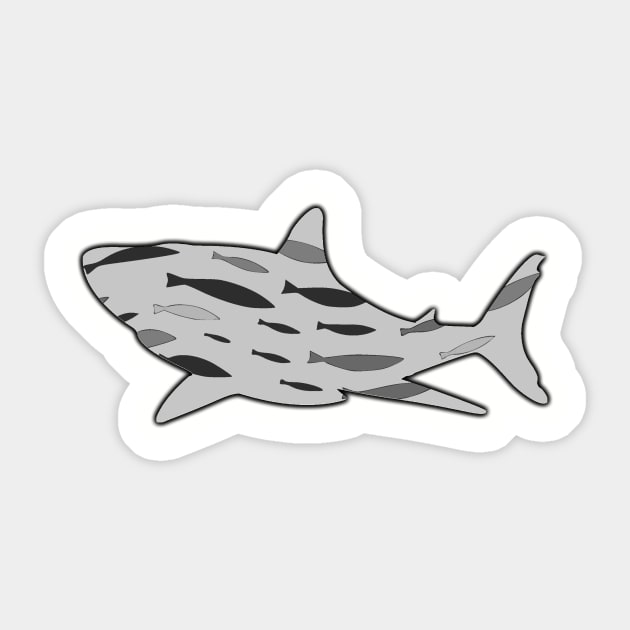 Shark in his element Sticker by CritterCommand